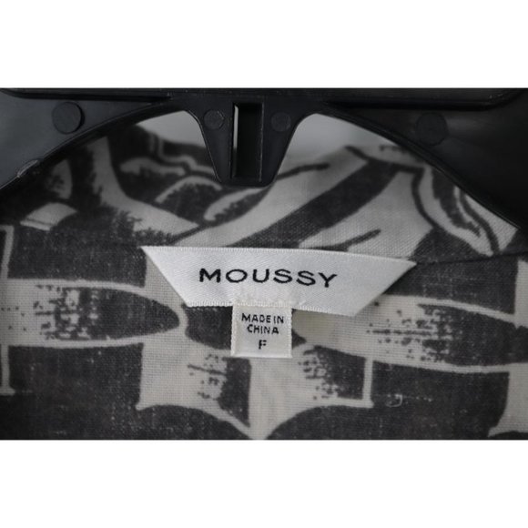 Moussy Shirt Unisex size Free Linen Blend Bandana yin yang dragon‎ Oversized - Picture 6 of 13